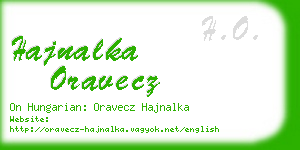 hajnalka oravecz business card